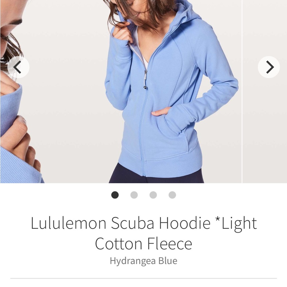 lululemon athletica Hydrangea Blue Full-Zip Scuba Hoodie